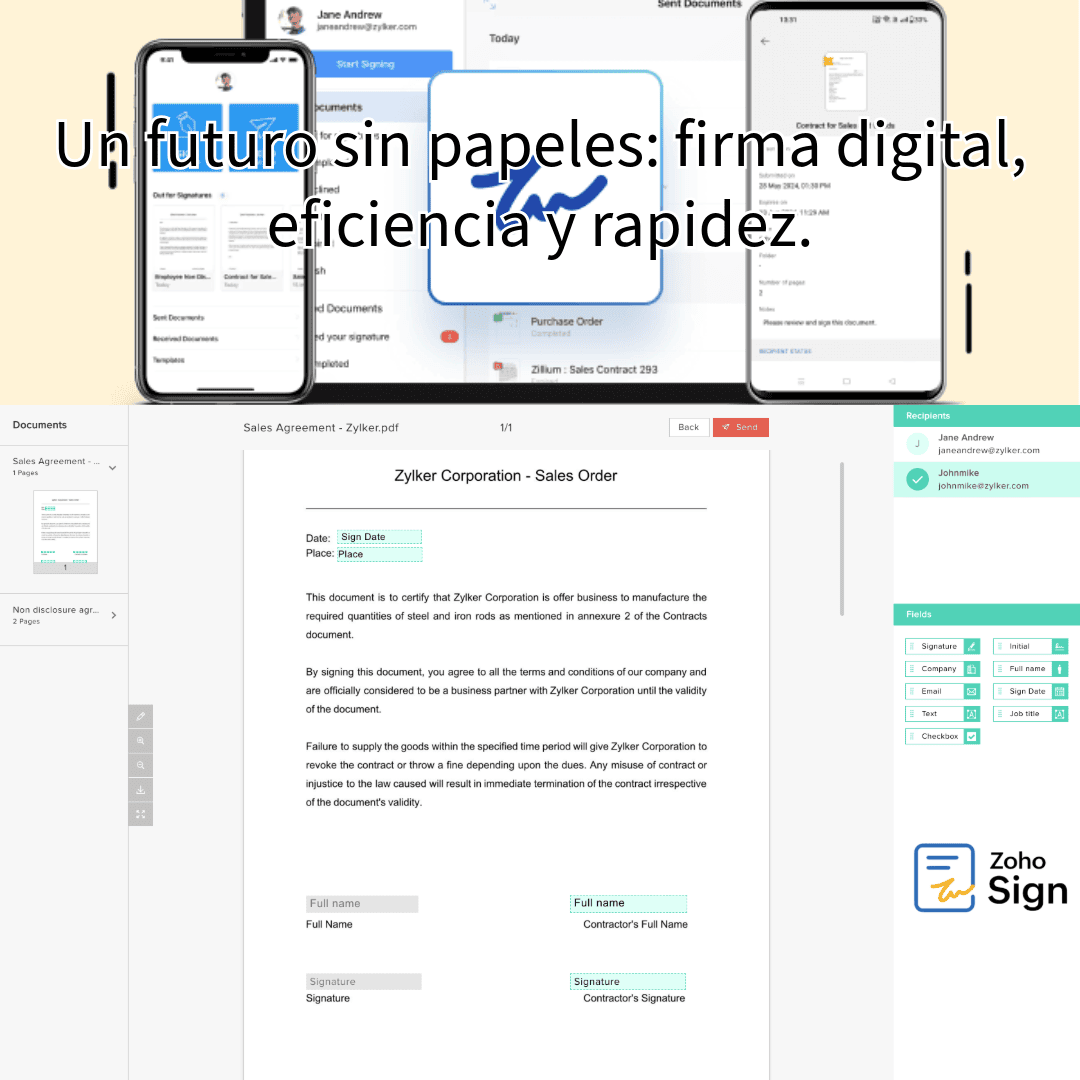 Zoho Siogn Proceso