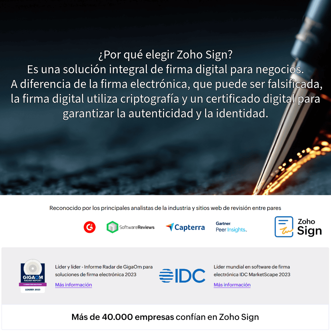 ¿Por qué elegir Zoho Sign?